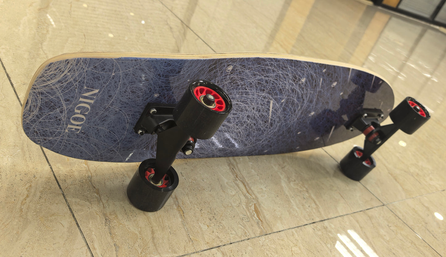 NIGOE Skateboard, Professional 7-Ply Maple Skateboard, High-Performance PU Wheels, Durable Concave Design – Stunning Starry Night Pattern for Smooth & Quiet Rides