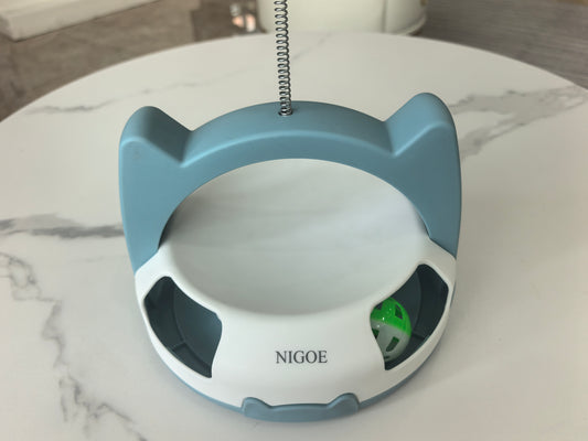 NIGOE Pet toy,Interactive Cat Teaser Wand Toy,Feather & Bell Toy with Durable Spring, Non-Slip design – Safe & Fun Play for Kittens & Adult Cats