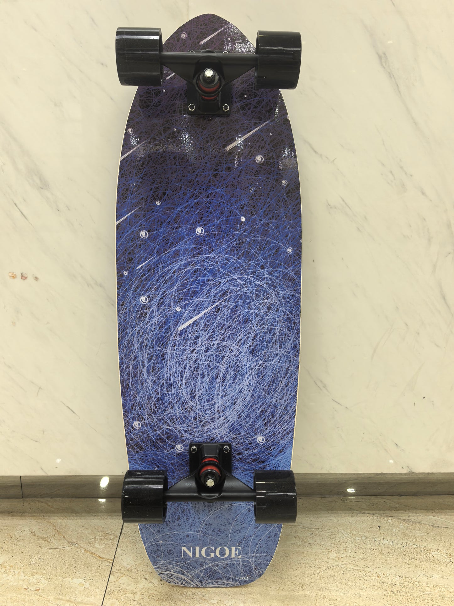 NIGOE Skateboard, Professional 7-Ply Maple Skateboard, High-Performance PU Wheels, Durable Concave Design – Stunning Starry Night Pattern for Smooth & Quiet Rides